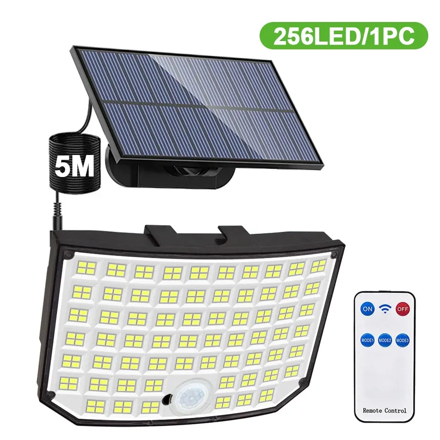 🌞 Solar Light Outdoor | 328/348 LED Super Bright Motion Sensor | IP65 Waterproof with 3 Lighting Modes for Garden, Wall & Patio