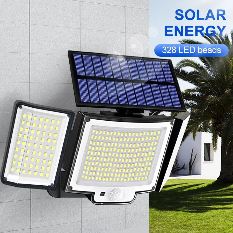 🌞 Solar Light Outdoor | 328/348 LED Super Bright Motion Sensor | IP65 Waterproof with 3 Lighting Modes for Garden, Wall & Patio