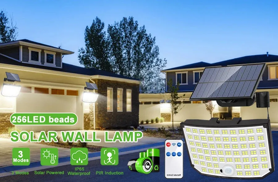 🌞 Solar Light Outdoor | 328/348 LED Super Bright Motion Sensor | IP65 Waterproof with 3 Lighting Modes for Garden, Wall & Patio