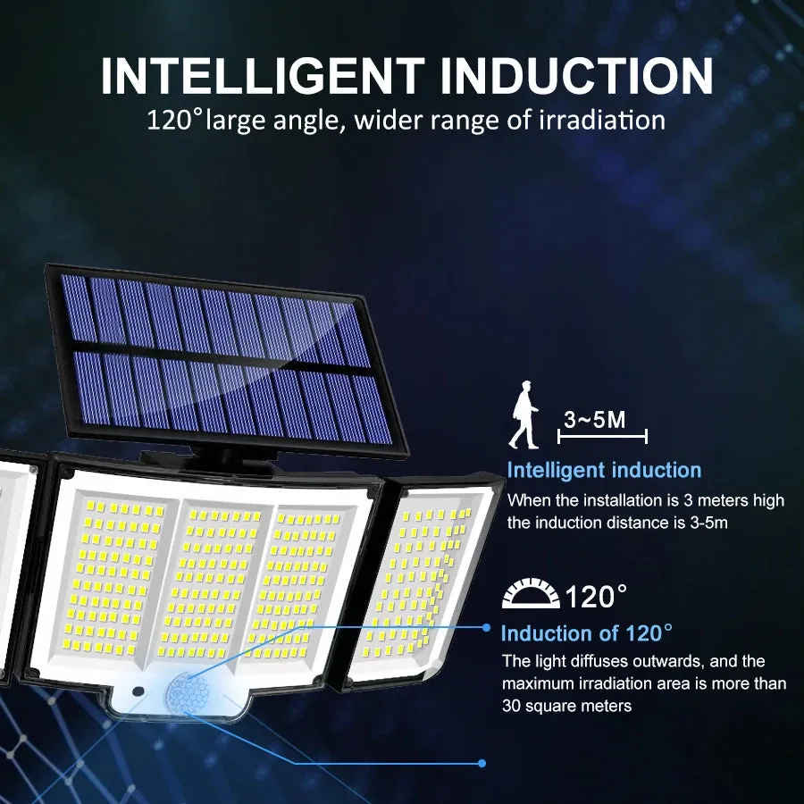 🌞 Solar Light Outdoor | 328/348 LED Super Bright Motion Sensor | IP65 Waterproof with 3 Lighting Modes for Garden, Wall & Patio