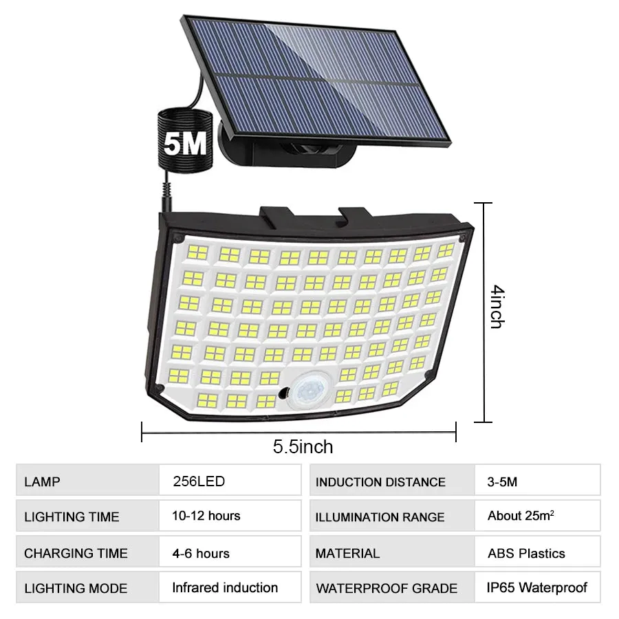 🌞 Solar Light Outdoor | 328/348 LED Super Bright Motion Sensor | IP65 Waterproof with 3 Lighting Modes for Garden, Wall & Patio