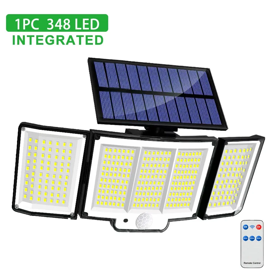 🌞 Solar Light Outdoor | 328/348 LED Super Bright Motion Sensor | IP65 Waterproof with 3 Lighting Modes for Garden, Wall & Patio