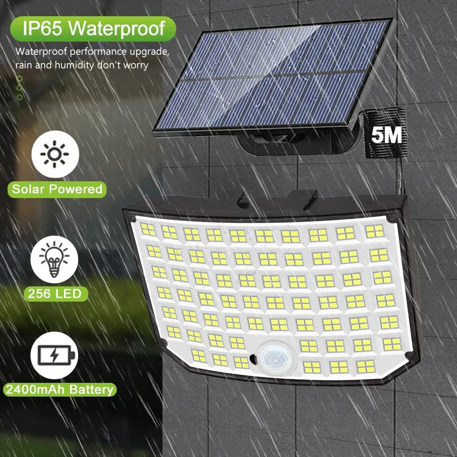 🌞 Solar Light Outdoor | 328/348 LED Super Bright Motion Sensor | IP65 Waterproof with 3 Lighting Modes for Garden, Wall & Patio