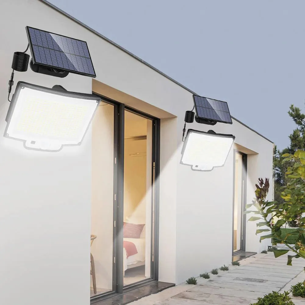 🌞 Solar Light Outdoor | 328/348 LED Super Bright Motion Sensor | IP65 Waterproof with 3 Lighting Modes for Garden, Wall & Patio