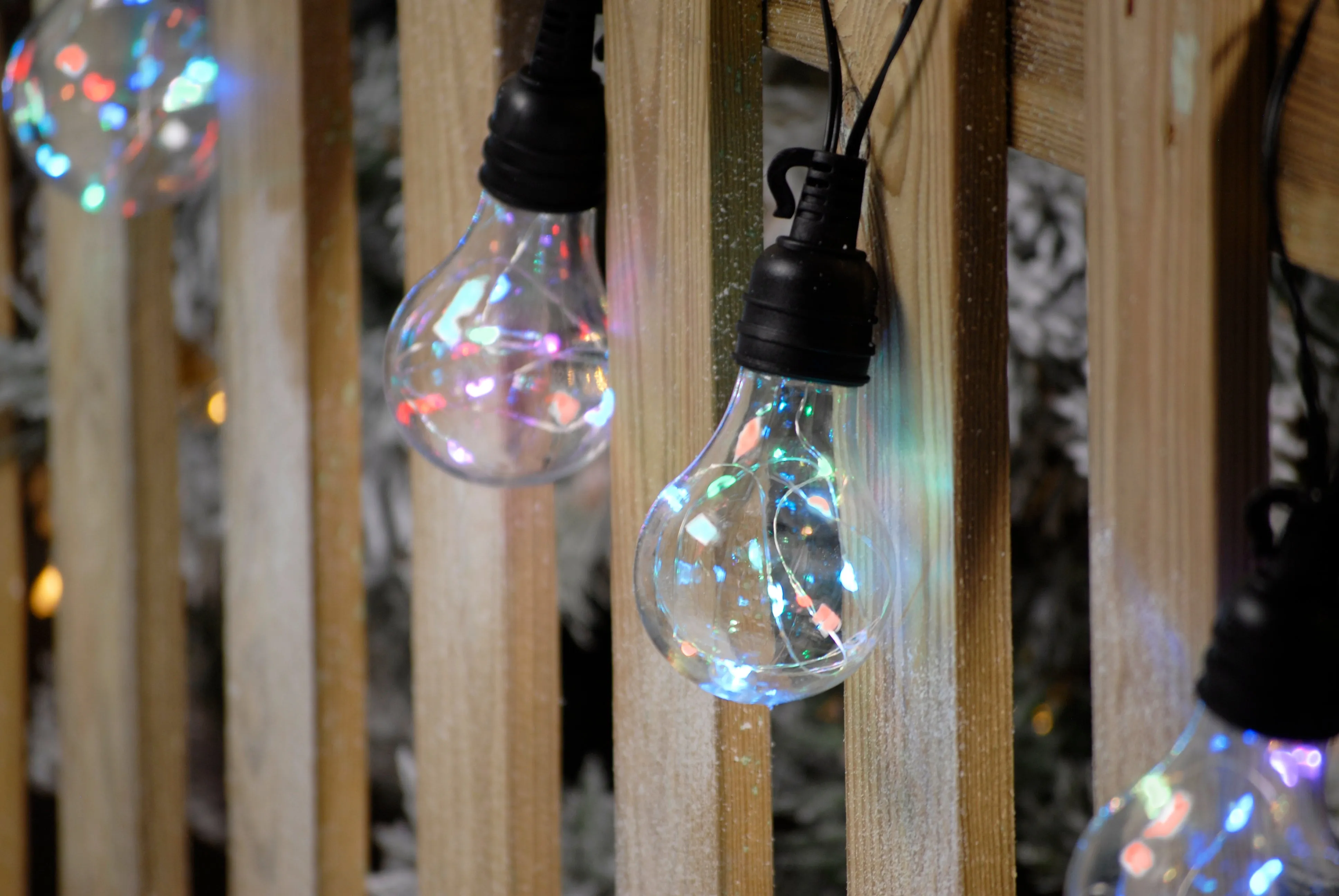 10 Twinkling Multicolour Bulb String Lights