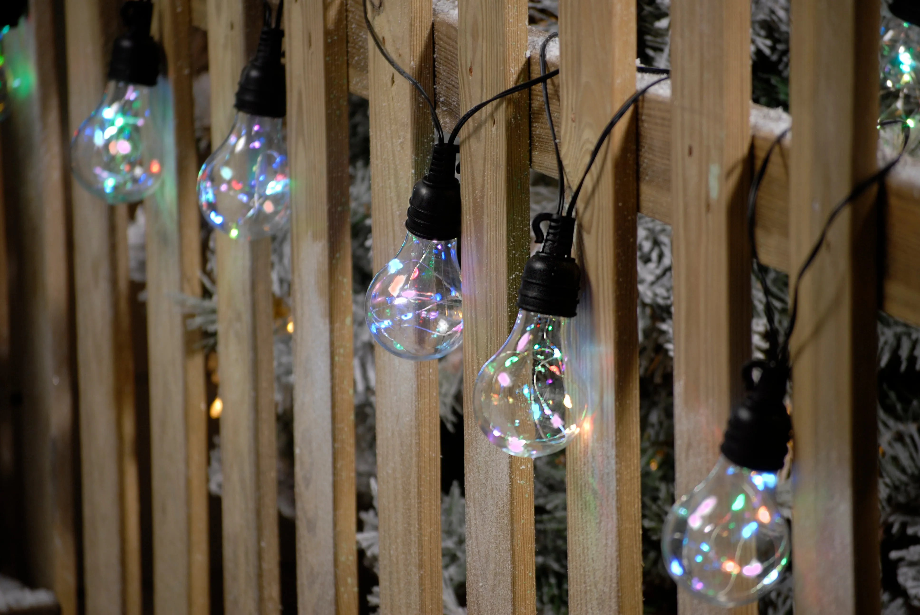 10 Twinkling Multicolour Bulb String Lights