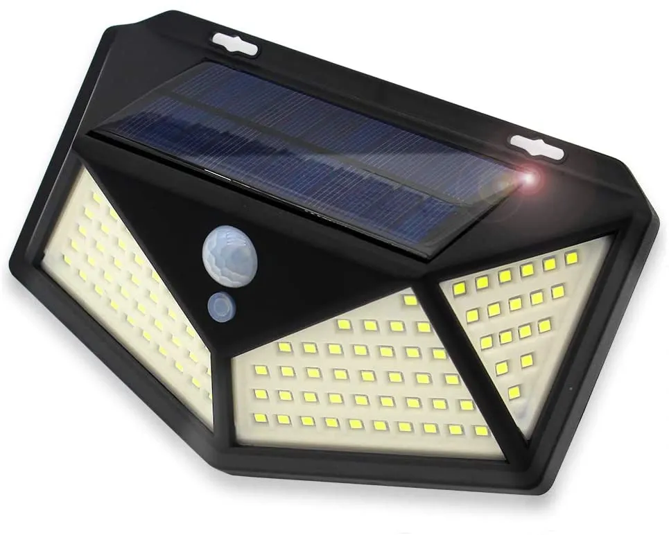 114 LED 3 Mode Motion Solar Outdoor Wall Light