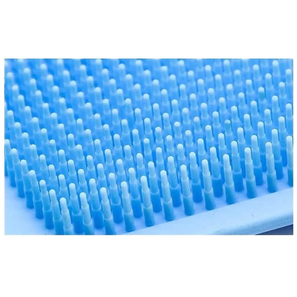 1302 Silicone Body Back Scrubber Double Side Bathing Brush for Skin Deep Cleaning