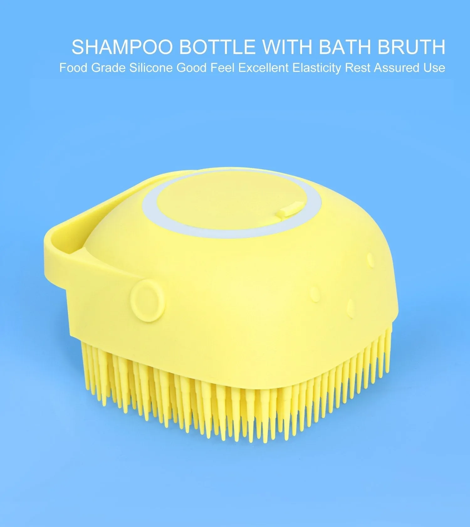 1348B SILICONE MASSAGE BATH BODY BRUSH WITH SHAMPOO DISPENSER