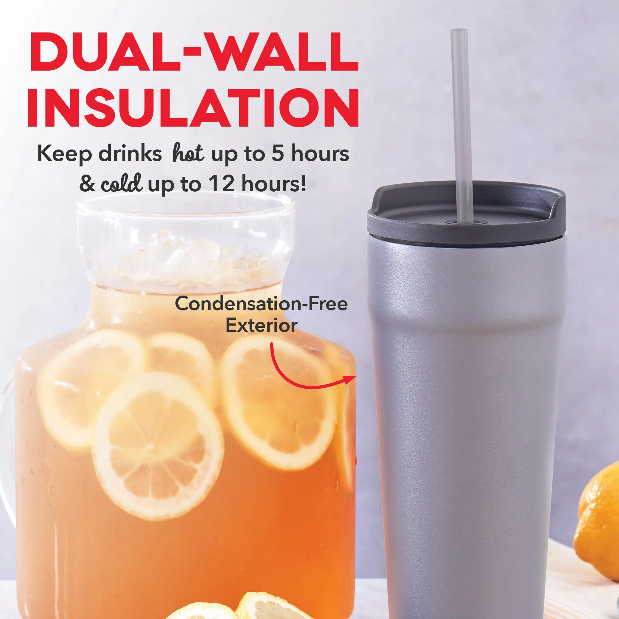 2-in-1 Spill-Proof Insulated Tumbler