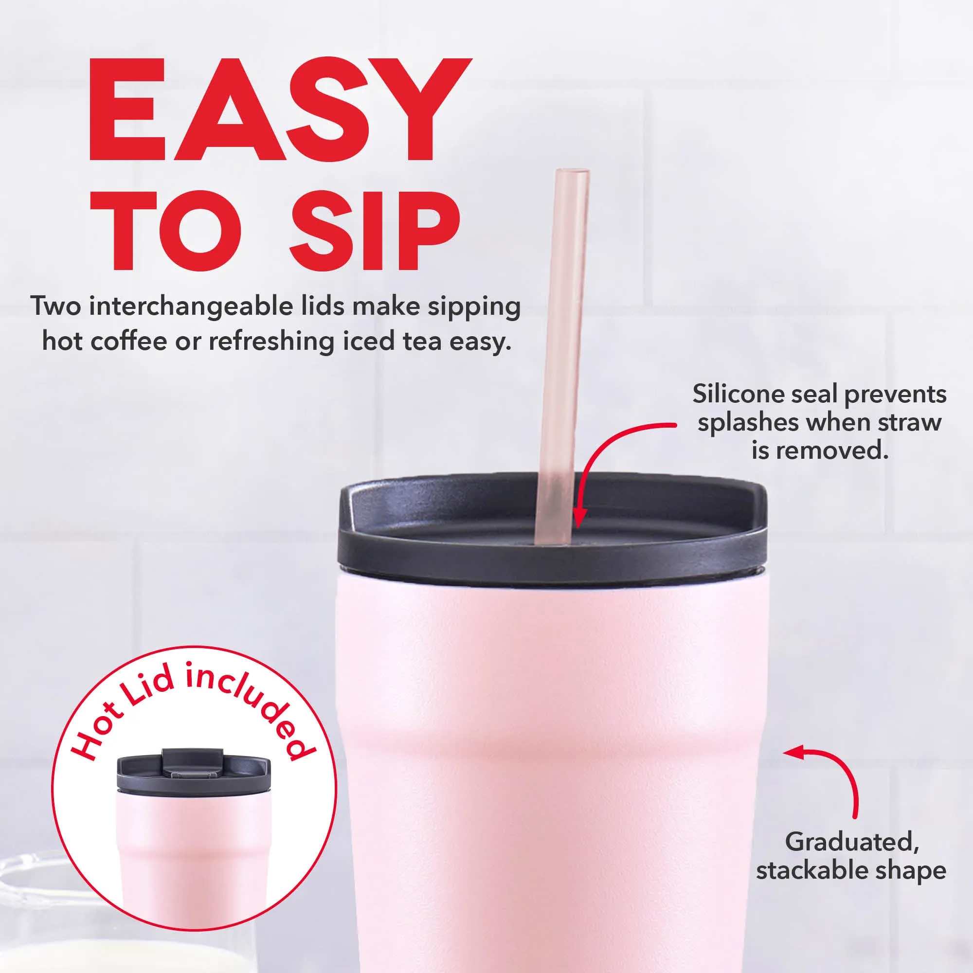 2-in-1 Spill-Proof Insulated Tumbler