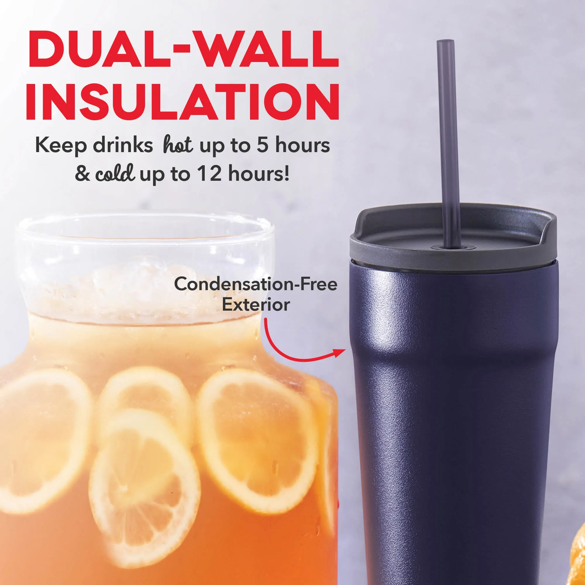 2-in-1 Spill-Proof Insulated Tumbler