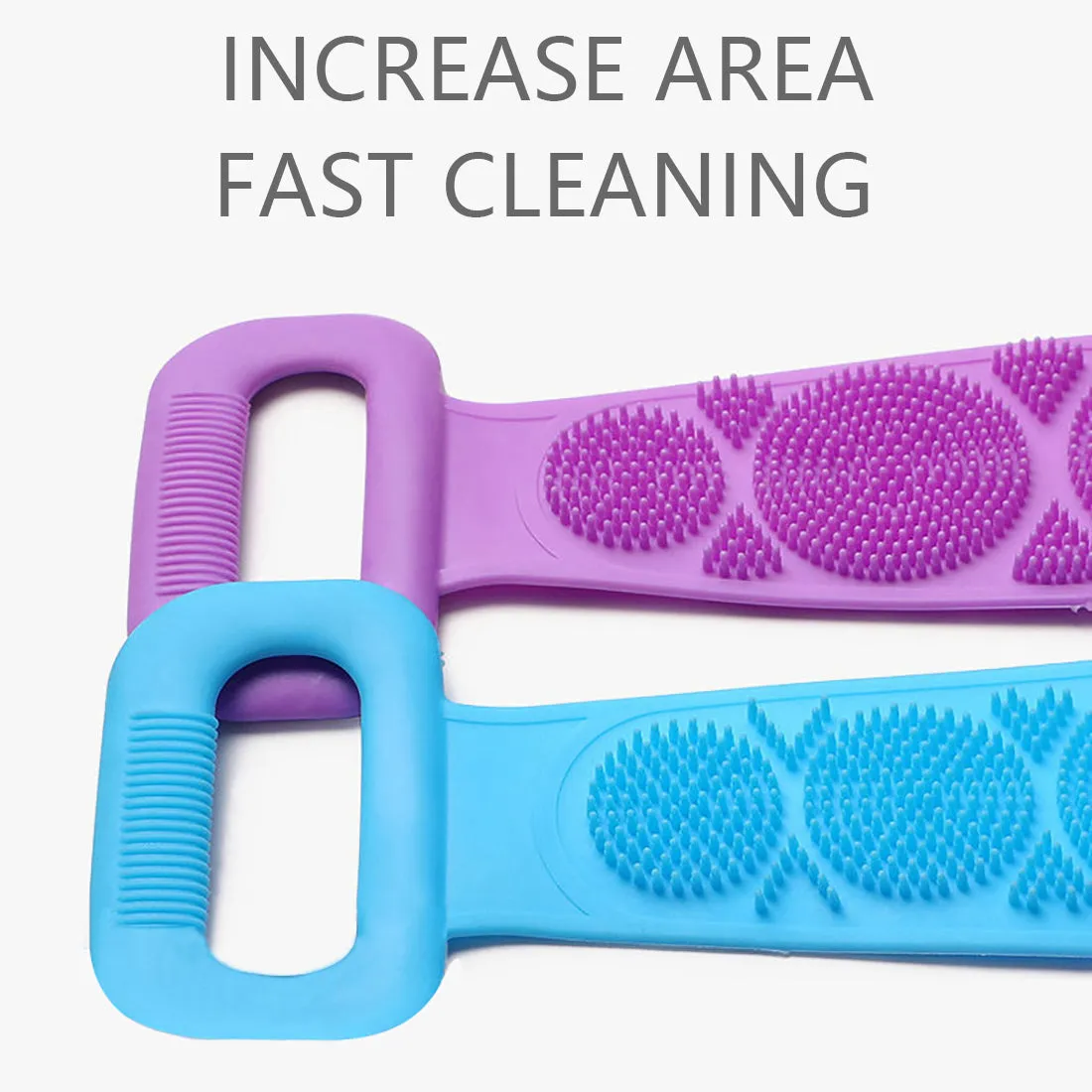 2 X Silicone Back Scrubber For Shower Silicone Bath Body Brush Easy To Clean Exfoliating Silicone Bath Body Brush Silicone Body Scrubber For Women