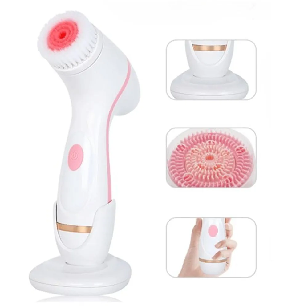 3 in 1 Waterproof Exfoliating Facial Cleansing Brush - Battery Powered