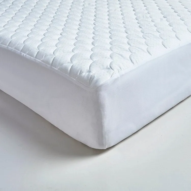 350 Thread Count Polyester-Filled Damask Dot Twin Mattress Pad