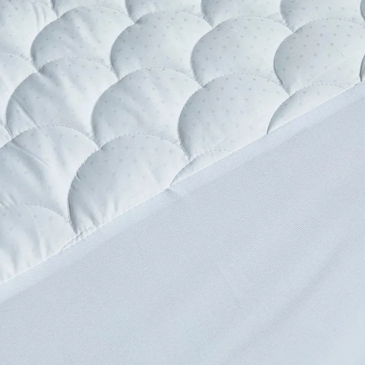 350 Thread Count Polyester-Filled Damask Dot Twin Mattress Pad