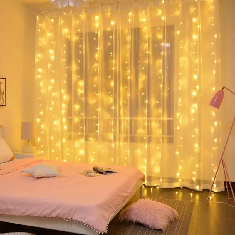 3M LED Curtain String Lights