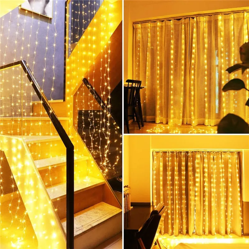 3M LED Curtain String Lights