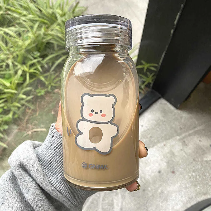 450ml Kawaii Bear Glass Bottle