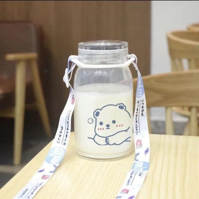 450ml Kawaii Bear Glass Bottle