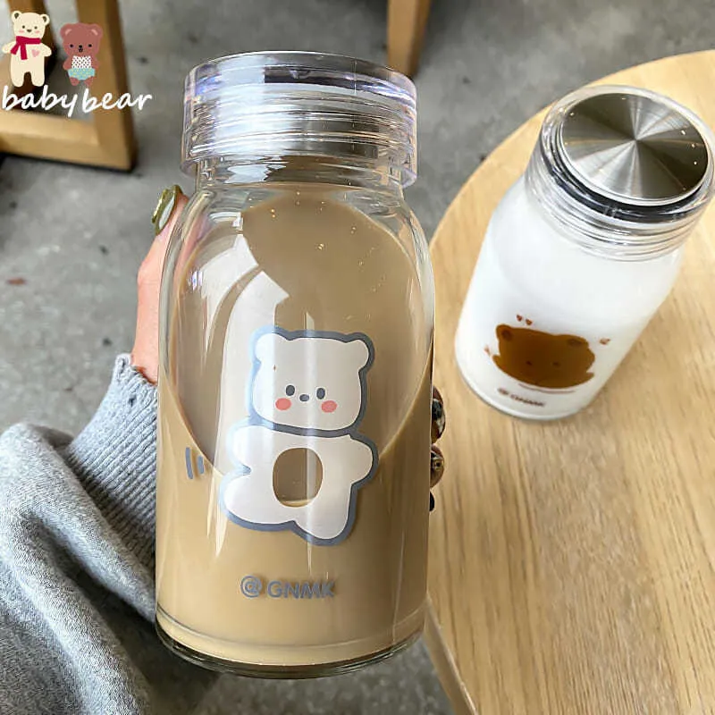 450ml Kawaii Bear Glass Bottle