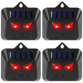 4Pcs Solar Predator Control Light Coyote Deterrent Deer Bird Repeller Lamp Animal Repellent for Garden Farm