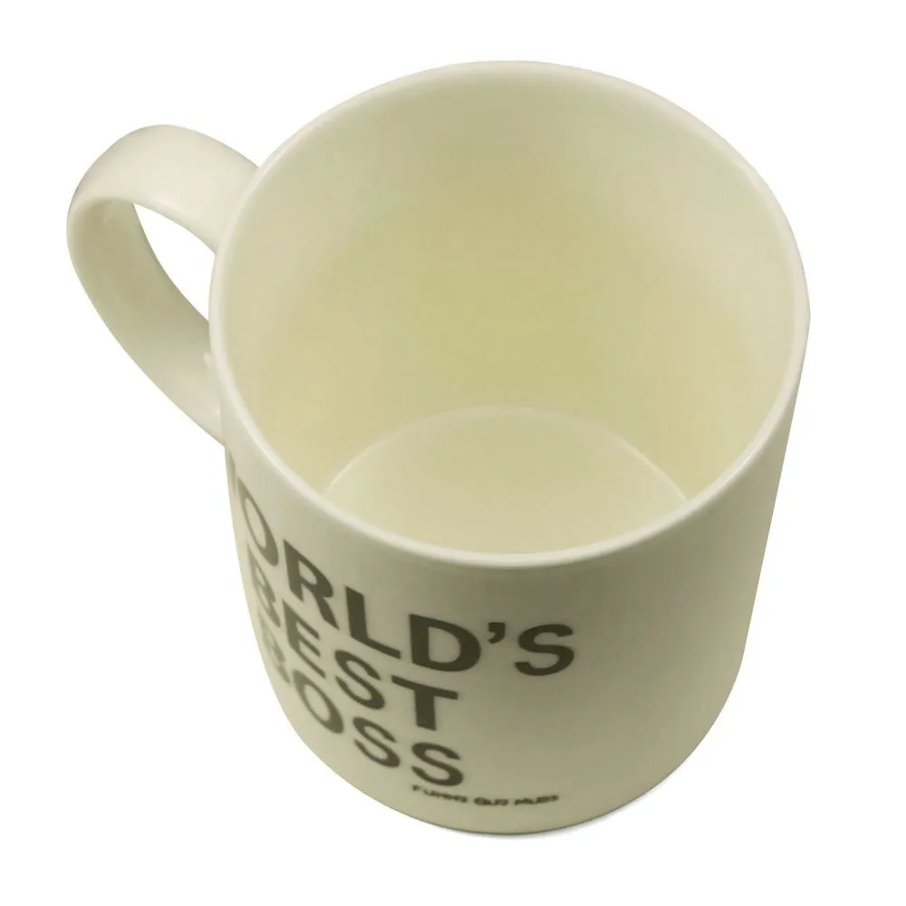 4Pieces World's Best Boss Cups Classic White Ceramic Coffee Mugs Ceramic Cup And Mug Unique Travel Coffee Mugs