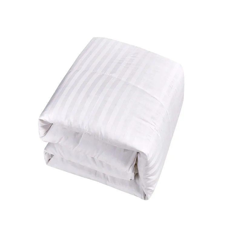 500 Thread Count Cotton Damask Stripe Down All-Season Twin Comforter