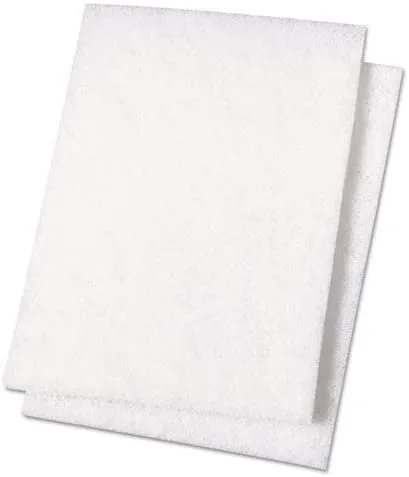 6 x 9 Light Duty White Scouring Pads (20/pk)