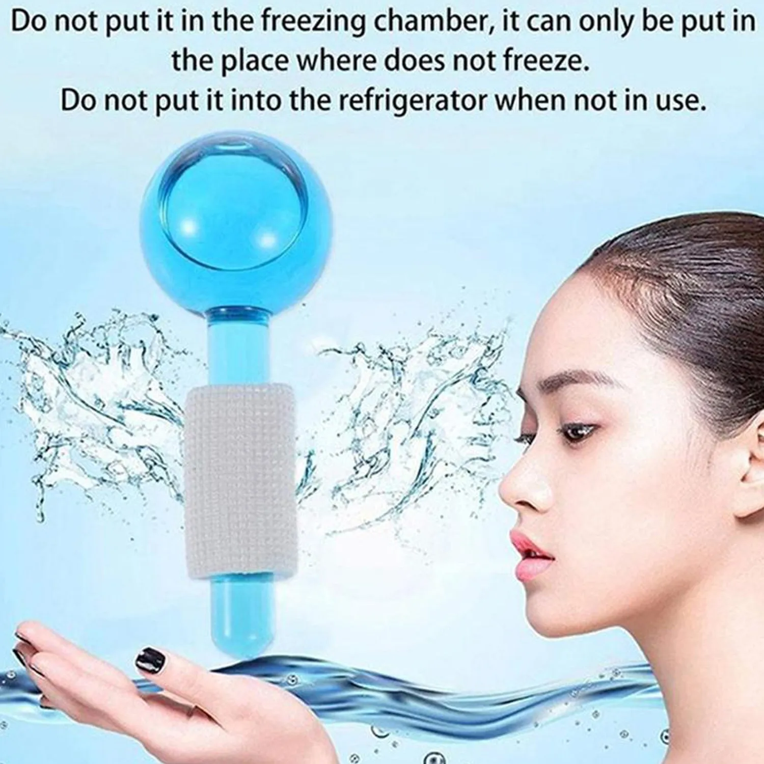 6200 Facial Massage Ice Ball Face Massager Ball Ice Face Roller Crystal Eyes Massager