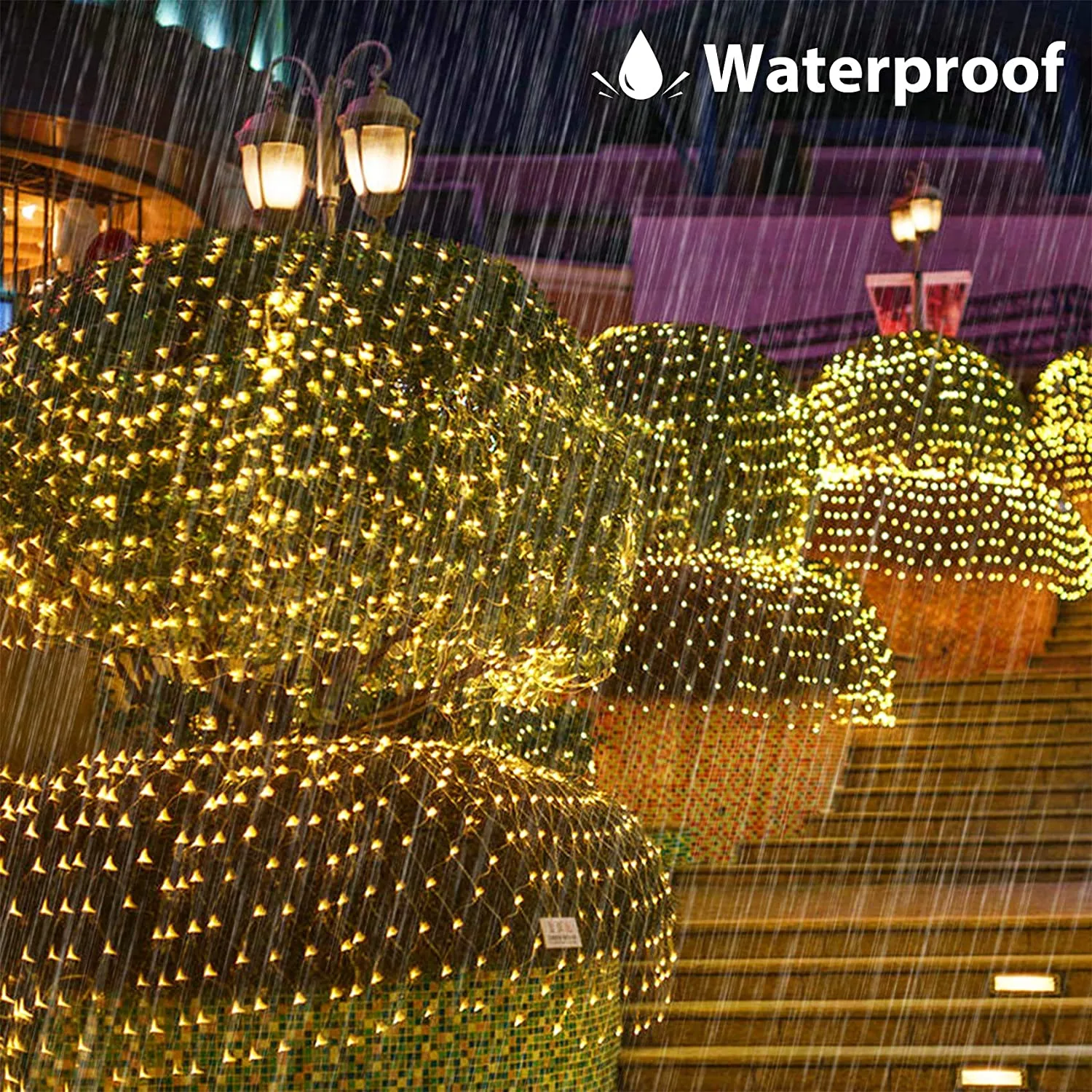 8 Modes Solar Power LED Net Curtain light Mesh Fairy String Light Christmas New Year Decoration Outdoor Waterproof Street Garland