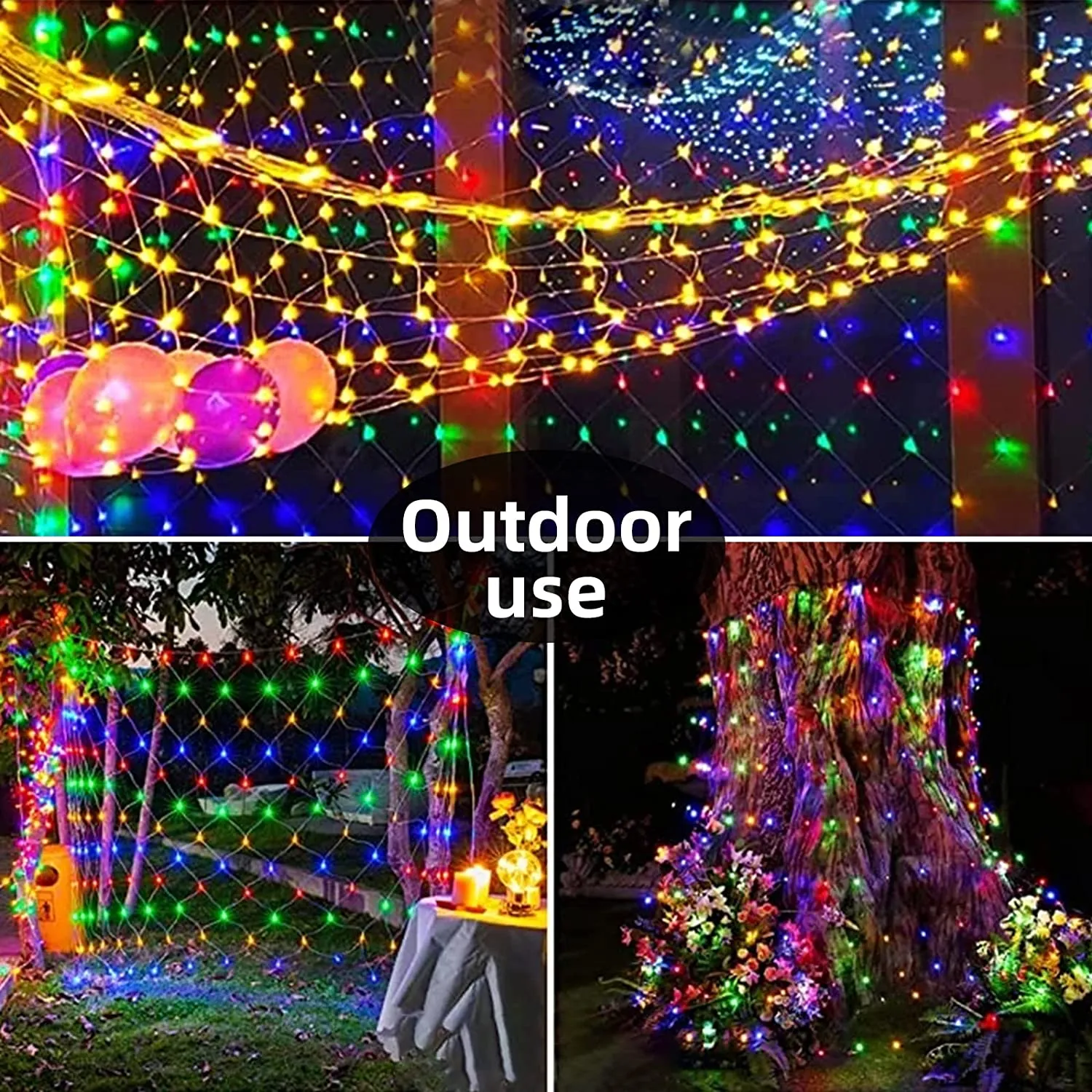 8 Modes Solar Power LED Net Curtain light Mesh Fairy String Light Christmas New Year Decoration Outdoor Waterproof Street Garland