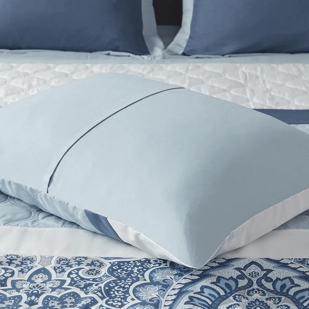 8 Piece Shawnee Comforter Set - Blue