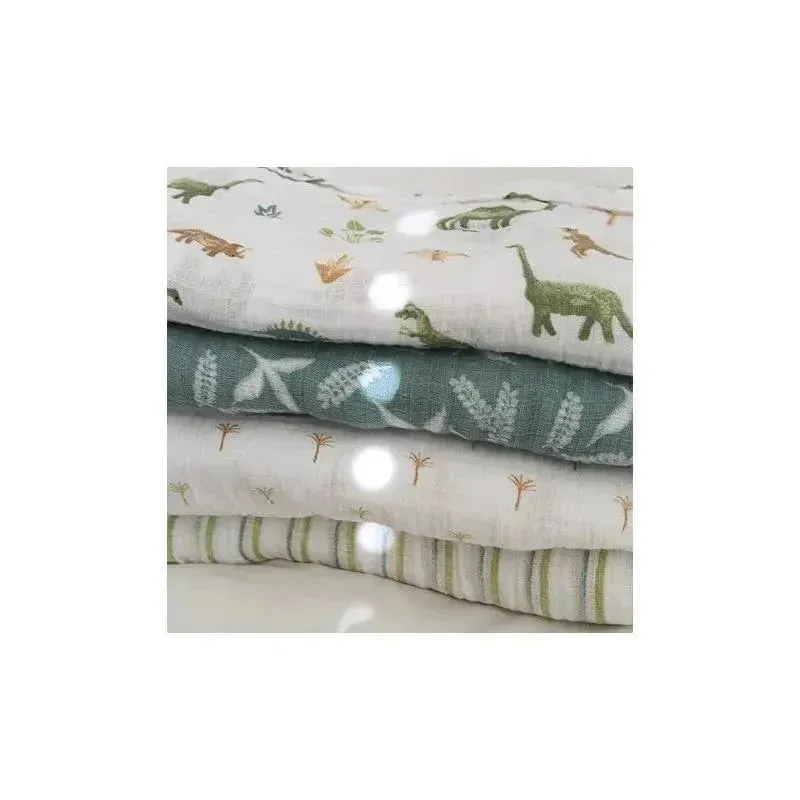 Aden   Anais - 4Pk Essential Dino Jungle Swaddle Blankets