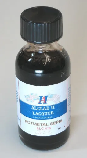 ALC-416	1oz. Bottle Transparent Hot Metal Sepia Lacquer