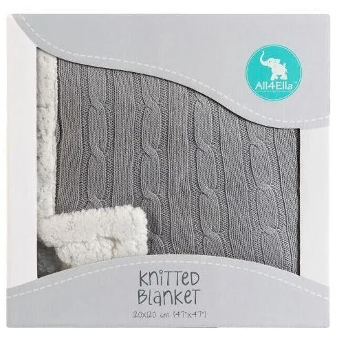 All4Ella - Knitted Blanket Grey