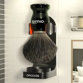 Anbbas Badger Shaving Brush with ABS Hanging Holder for Traditional Shave