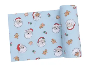 Angel Dear Swaddle Blanket - Blue Vintage Santas