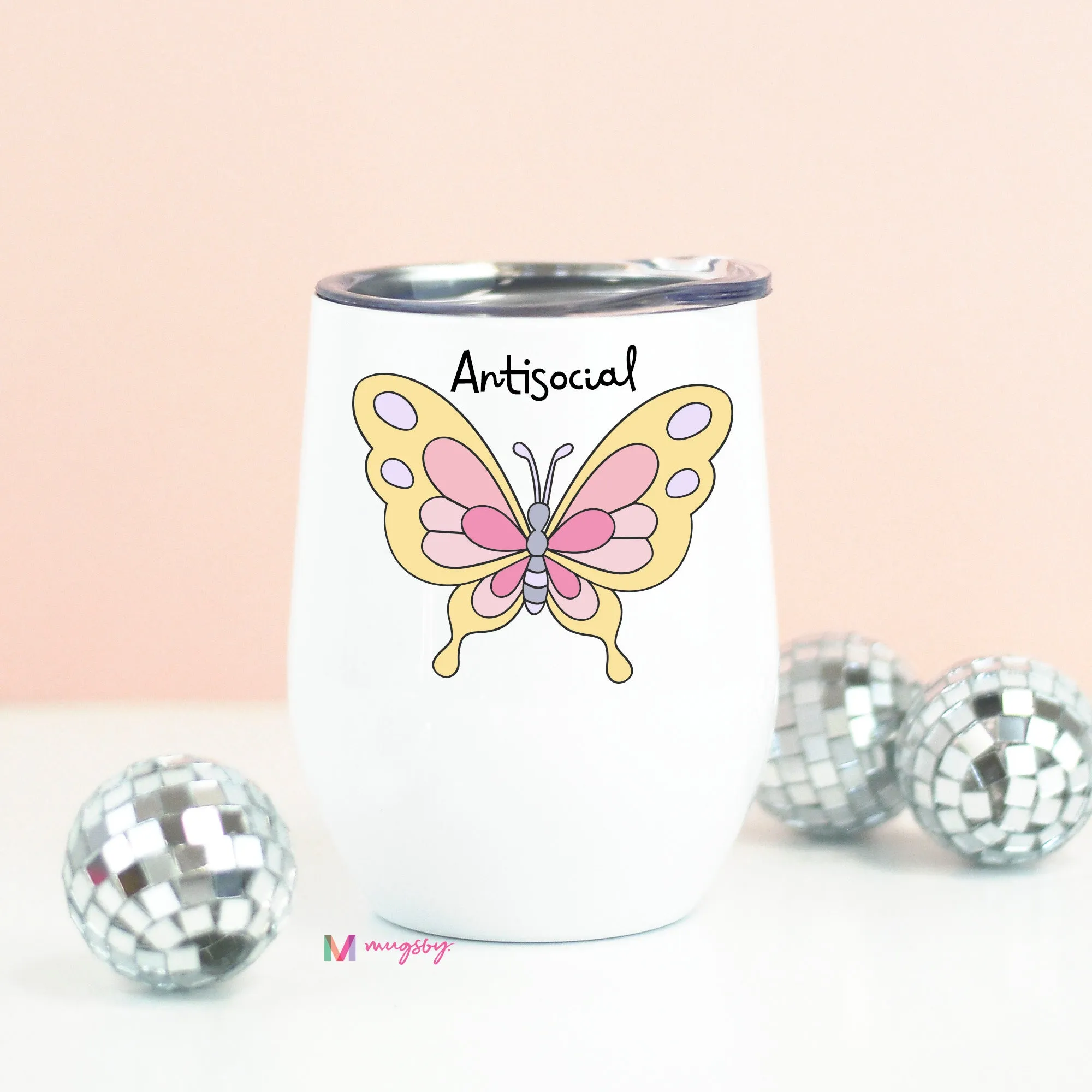 Antisocial Butterfly Wine Cup