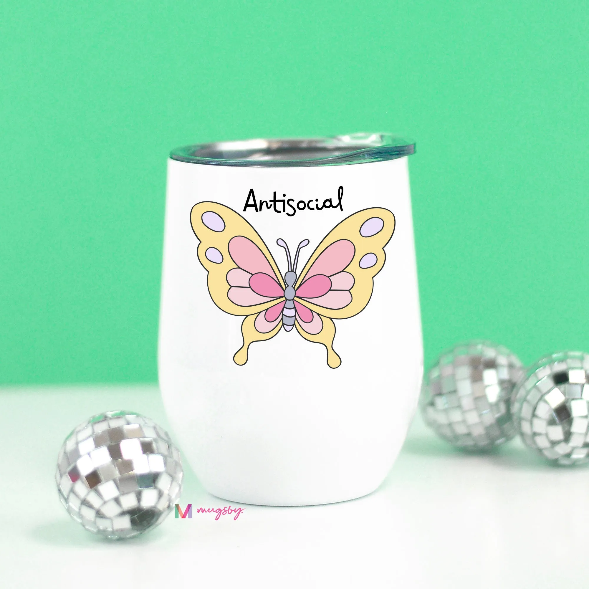 Antisocial Butterfly Wine Cup