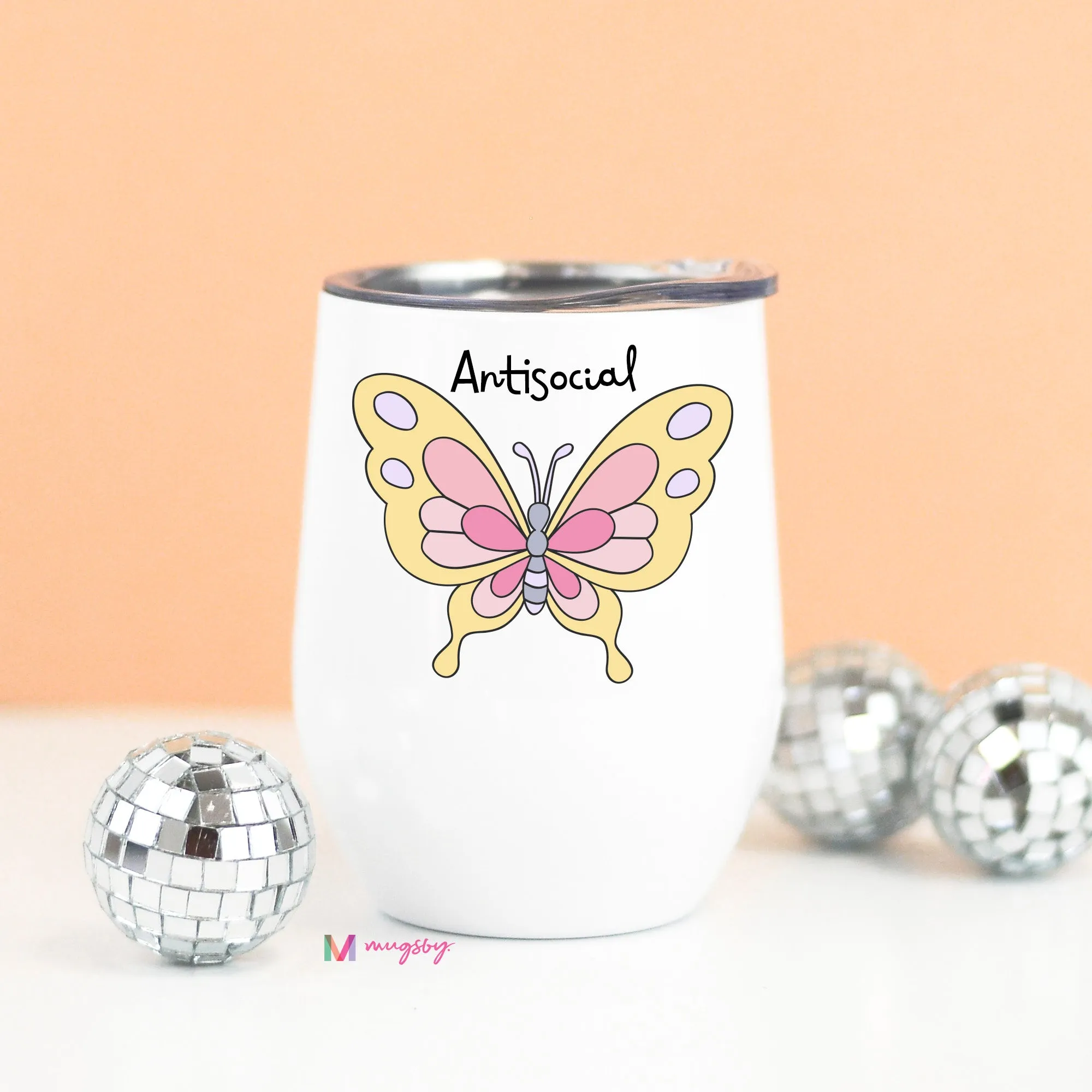 Antisocial Butterfly Wine Cup