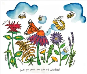 Artburn Paint Your Own Pillow Case Garden, Plant A Pollinator