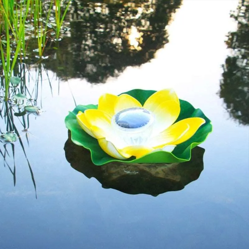 Artificial Lotus Shape Solar Light