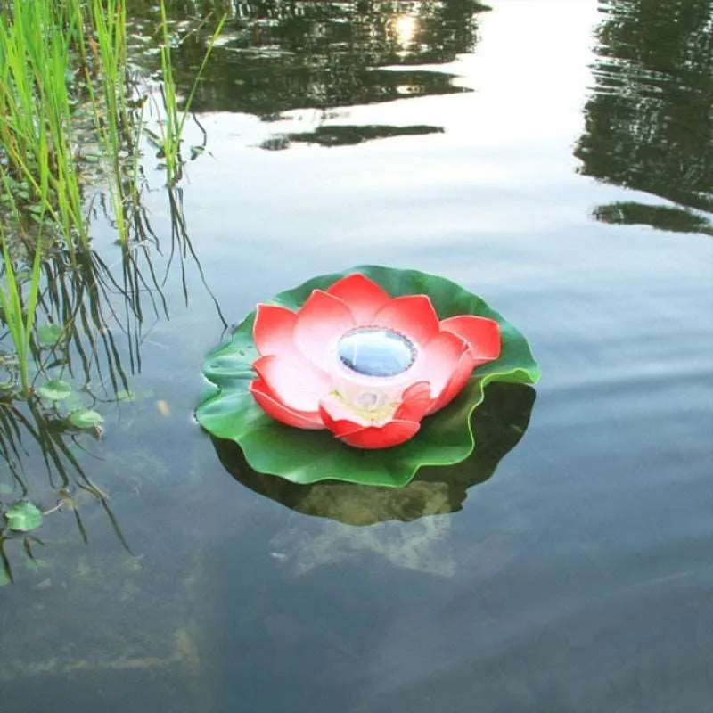 Artificial Lotus Shape Solar Light