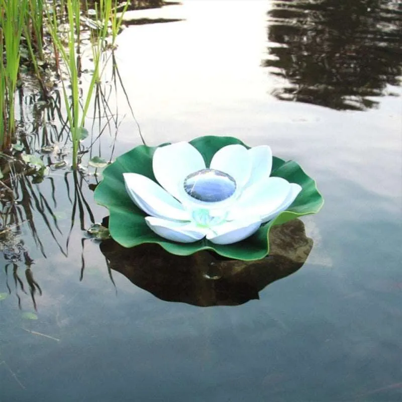 Artificial Lotus Shape Solar Light