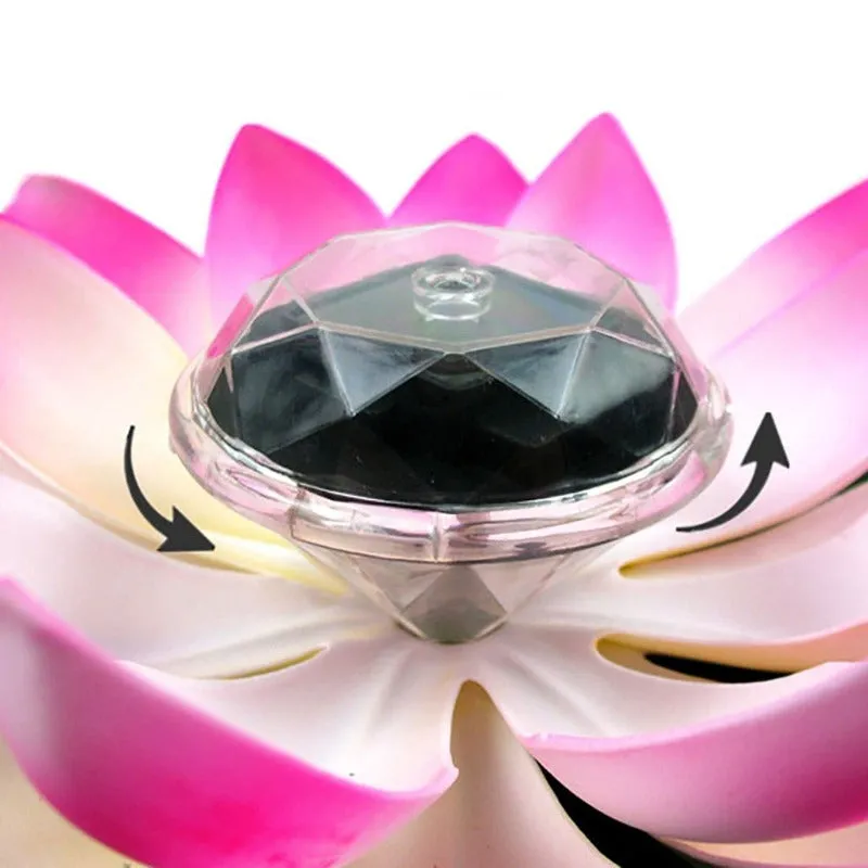 Artificial Lotus Shape Solar Light