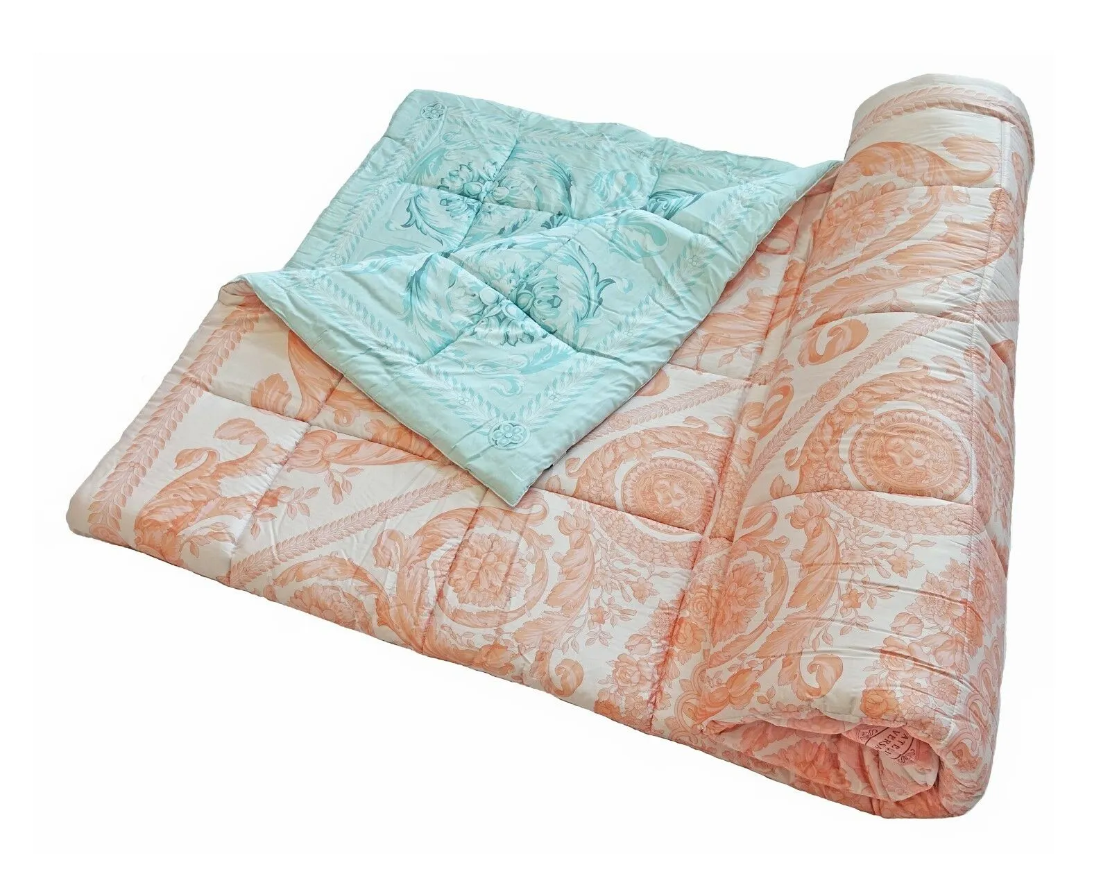 Atelier Versace Baroque Vanity Comforter - King Size - Rose Turquoise