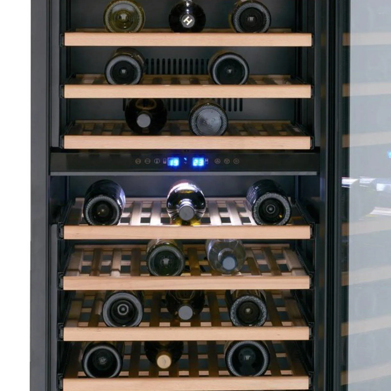 Avanti 154 Bottle DESIGNER Series Dual-Zone Wine Cooler - Stainless Steel with Black Cabinet / 154 Bottles