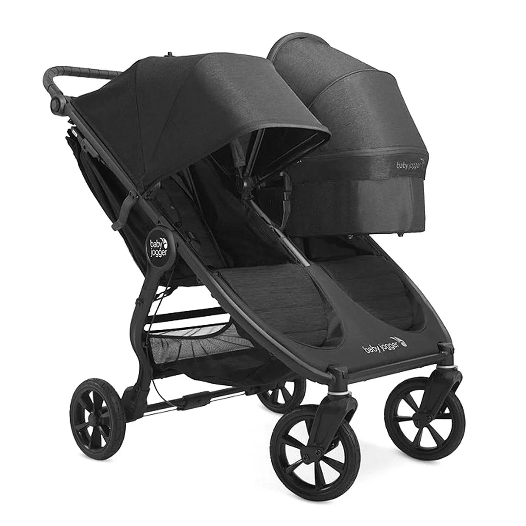 Baby Jogger City Mini GT2 Double Pushchair   Carrycot Bundle - Opulent Black