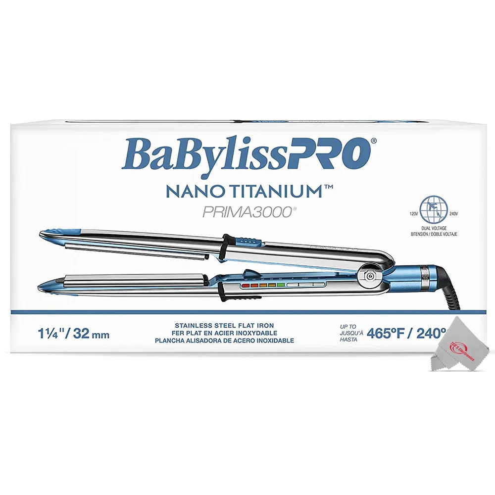 Babyliss Pro Nano Titanium 1.25" Flat Iron   Ionic Stainless Steel Mini Flat Iron 3/4"